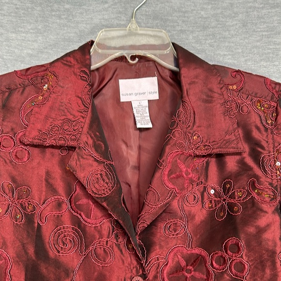 SUSAN GRAVER Holiday Christmas New Year Dressy Formal Special Occasion Sequined - Picture 2 of 16